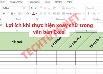 Xoay chữ trong Excel (ngang, dọc, chéo, ngược) qua nhiều cách